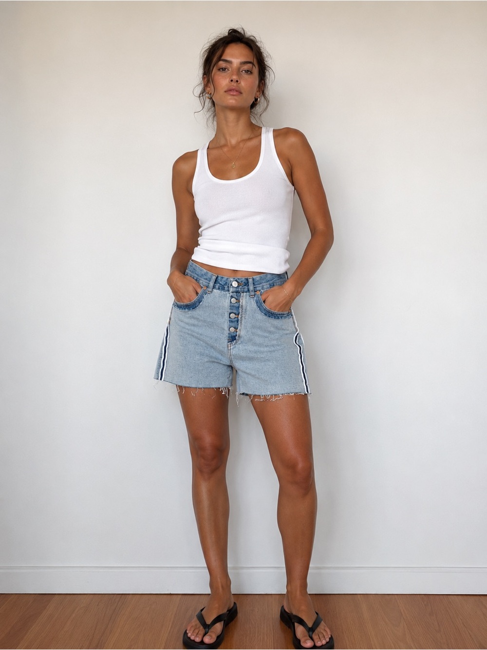 MM6 Maison Margiela Deconstructed Inside Out Denim Shorts IT 42 W28